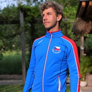 Pánská celoroční mikina na zip v barvách trikolóry Velikost: 2XL