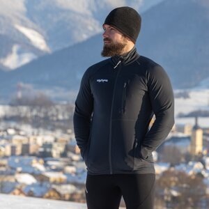 Černá pánská funkční mikina na zip Velikost: L