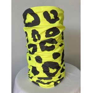 Žlutý dámský multifunkční šál s leopardím vzorem Velikost: ONE SIZE