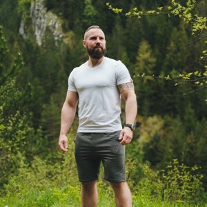 Antracitové pánské teplákové funkční kraťasy Velikost: XL