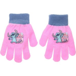 Světle růžové dívčí rukavice Lilo and Stitch Velikost: ONE SIZE