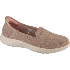 Béžové taupe dámské nazouvací tenisky Skechers Slip-Ins On The Go Flex - Camellia 138181-TPE Velikost: 38,5