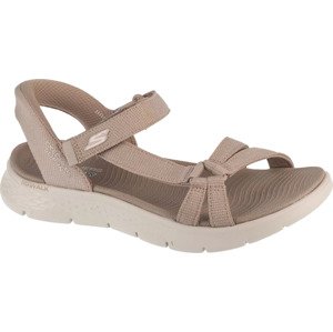 Béžové dámské sandály Skechers Slip-Ins: Go Walk Flex Sandal - Illuminate 141481-TPE Velikost: 40