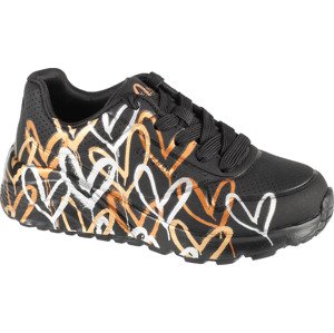 Černé dívčí tenisky Skechers JGoldCrown: Uno Lite - Metallic 314067L-BKGD Velikost: 28
