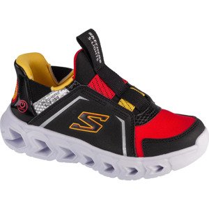 Černo-červené chlapecké svítící tenisky Skechers Slip-Ins: Hypno-Flash 2.0 - Vexlux 403830L-BKRD Velikost: 27