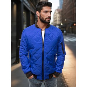 Modrý pánský prošívaný bomber tx2214 Velikost: XL