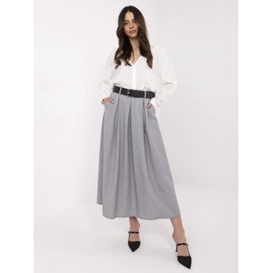 Šedá dámská elegantní sukně s širokým páskem MI-SD-88653.89-grey Velikost: ONE SIZE