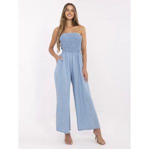 Světle modrý letní overal z tenkého denimu MI-KO-22933.09-blue Velikost: ONE SIZE
