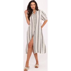 Bílo-černé dámské plážové košilové šaty TW-SK-BI-2451.84-white-black Velikost: ONE SIZE