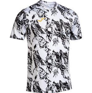 ČERNO-BÍLÉ VZOROVANÉ FUNKČNÍ TRIČKO JOMA LION SHORT SLEEVE TEE 103155-201 Velikost: M