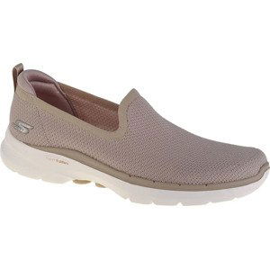 PUDROVÉ DÁMSKÉ SLIP ON TENISKY SKECHERS GO WALK 6 - CLEAR VIRTUE 124505-NAT Velikost: 40