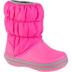 TMAVĚ RŮŽOVÉ DÍVČÍ SNĚHULE CROCS WINTER PUFF BOOT KIDS 14613-6TR Velikost: ONE SIZE