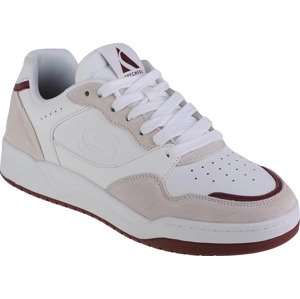 BÍLÉ TENISKY S VÍNOVÝMI DETAILY SKECHERS KOOPA-VOLLEY LOW LIFESTYLE 183241-WBUG Velikost: 42