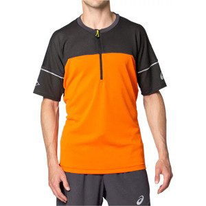 ORANŽOVO-ČERNÉ SPORTOVNÍ TRIČKO ASICS FUJITRAIL TOP TEE 2011B895-800 Velikost: M