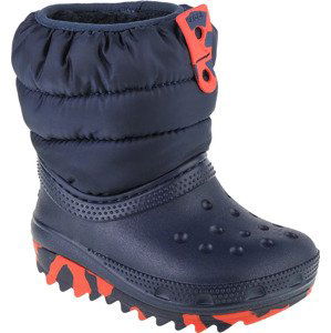 TMAVĚ MODRÉ CHLAPECKÉ SNĚHULE CROCS CLASSIC NEO PUFF BOOT TODDLER 207683-410 Velikost: 20/21