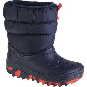 TMAVĚ MODRÉ SNĚHULE CROCS CLASSIC NEO PUFF BOOT KIDS 207684-410 Velikost: 32/33