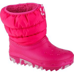 TMAVĚ RŮŽOVÉ SNĚHULE CROCS CLASSIC NEO PUFF BOOT KIDS 207684-6X0 Velikost: ONE SIZE