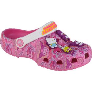 RŮŽOVÉ DÍVČÍ NAZOUVÁKY CROCS HELLO KITTY AND FRIENDS CLASSIC CLOG 208103-680 Velikost: 33/34