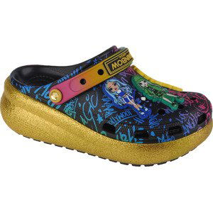 ČERNO-ZLATÉ DÍVČÍ NAZOUVÁKY CROCS RAINBOW HIGH CUTIE CRUSH KIDS CLOG 208116-90H Velikost: ONE SIZE