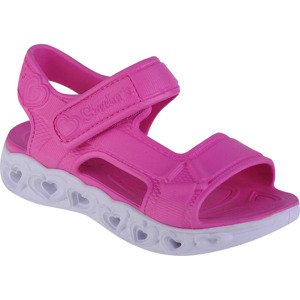 RŮŽOVÉ DÍVČÍ SANDÁLY SKECHERS HEART LIGHTS SANDAL - ALWAYS FLASHY 308045L-PNK Velikost: 29