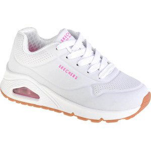 BÍLÉ DÍVČÍ TENISKY SKECHERS UNO STAND ON AIR 310024L-WHP Velikost: 28