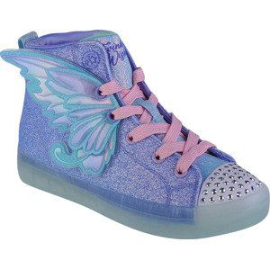 MODRÉ TŘPYTIVÉ SVÍTÍCÍ TENISKY SKECHERS TWI-LITES 2.0-TWINKLE WISHES 314350L-LBMT Velikost: 30