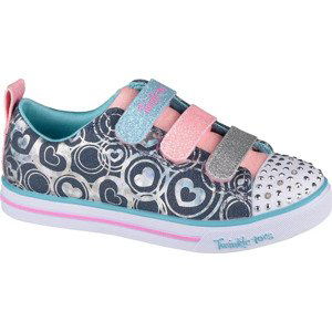 VZOROVANÉ DÍVČÍ TENISKY SKECHERS SPARKLE LITE HEARTSLAND 314753L-DMLT Velikost: 35