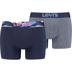 MODRO-ŠEDÁ SADA BOXEREK LEVI'S BOXER 2 PAIRS BRIEFS 37149-0591 Velikost: L