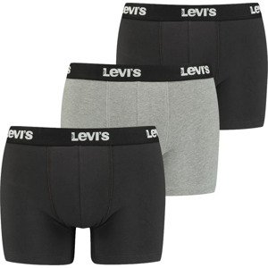 ČERNO-ŠEDÁ SADA BOXEREK LEVI'S BOXER 3 PAIRS BRIEFS 37149-0666 Velikost: S