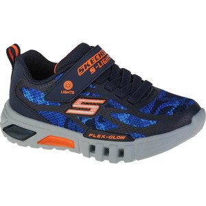 TMAVĚ MODRÉ SVÍTÍCÍ TENISKY SKECHERS FLEX-GLOW RONDLER 400017L-NVOR Velikost: 28