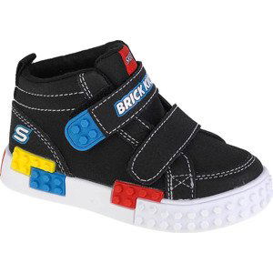 ČERNÉ CHLAPECKÉ BOTY SKECHERS KOOL BRICKS-LIL CONSTRUCTOR 402224N-BKMT Velikost: 21