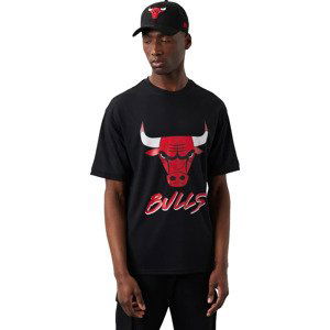 ČERNÉ PÁNSKÉ TRIČKO NEW ERA NBA CHICAGO BULLS SCRIPT MESH TEE 60284738 Velikost: L