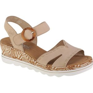 BÉŽOVÉ DÁMSKÉ SANDÁLY RIEKER SANDALS 67173-60 Velikost: 39