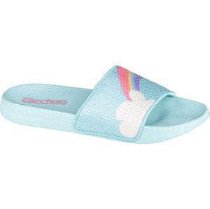 MINTOVÉ DÍVČÍ NAZOUVÁKY SKECHERS SUNNY SLIDES-DREAMY STEPS 86994L-LBMT Velikost: 28.5