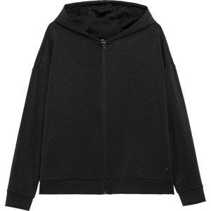 ČERNÁ MIKINA S KAPUCÍ 4F WOMEN'S HOODIE H4L22-BLD027-20S Velikost: M