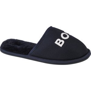 TMAVĚ MODRÉ DÁMSKÉ PANTOFLE BOSS LOGO SLIPPERS J29312-849 Velikost: 36