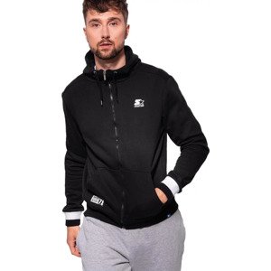 ČERNÁ PÁNSKÁ MIKINA STARTER MAN BLOUSE ZIP HOODIE SMG-004-BD-200 Velikost: L