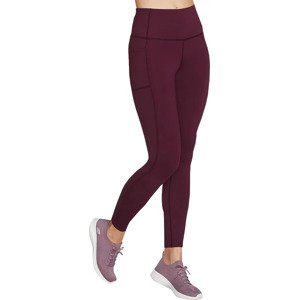 VÍNOVÉ DÁMSKÉ LEGÍNY SKECHERS GO WALK HIGH WAISTED LEGGING W03LG30B-DKPR Velikost: XS