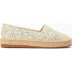 ZELENÉ KVĚTOVANÉ ESPADRILKY OM54142-2GR Velikost: 38