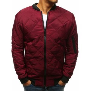 Vínový pánský prošívaný bomber tx2209 Velikost: XL