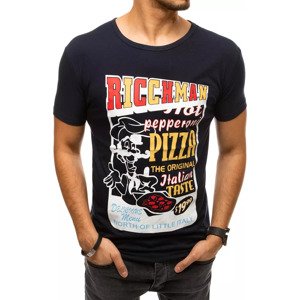 TMAVĚ MODRÉ PÁNSKÉ TRIČKO PIZZA RX4371 Velikost: 2XL