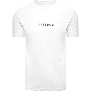 BÍLÉ TRIČKO S NÁPISEM FREEDOM RX4951 Velikost: XL