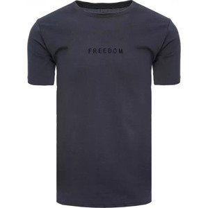 GRAFITOVĚ ŠEDÉ TRIČKO S NÁPISEM FREEDOM RX4954 Velikost: 2XL