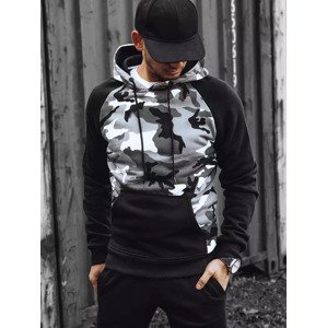 ŠEDO-ČERNÁ MIKINA S CAMO VZOREM BX5487 Velikost: 2XL