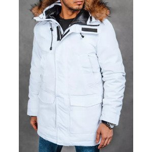 BÍLÁ PÁNSKÁ ZIMNÍ KABÁTOVÁ PARKA TX4322 Velikost: 2XL