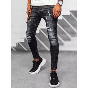 Černé pánské děrované džínové kalhoty UX3935 Velikost: 35