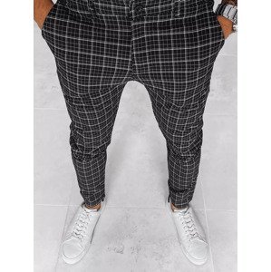 Černé kostkované pánské chino kalhoty UX3968 Velikost: 32