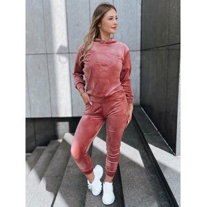 RŮŽOVÁ VELUROVÁ TEPLÁKOVÁ SOUPRAVA VOGUE VELOUR AY0877 Velikost: L/XL