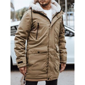 TMAVĚ BÉŽOVÁ PARKA S ČETNÝMI KAPSAMI TX4593 Velikost: 2XL