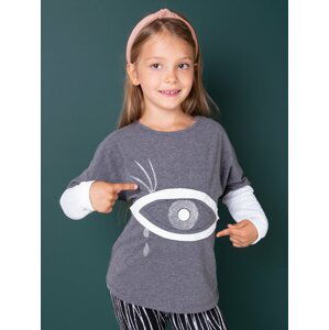 DÍVČÍ TRIČKO EYE TY-BZ-9864.18-DARK GRAY Velikost: 98/104